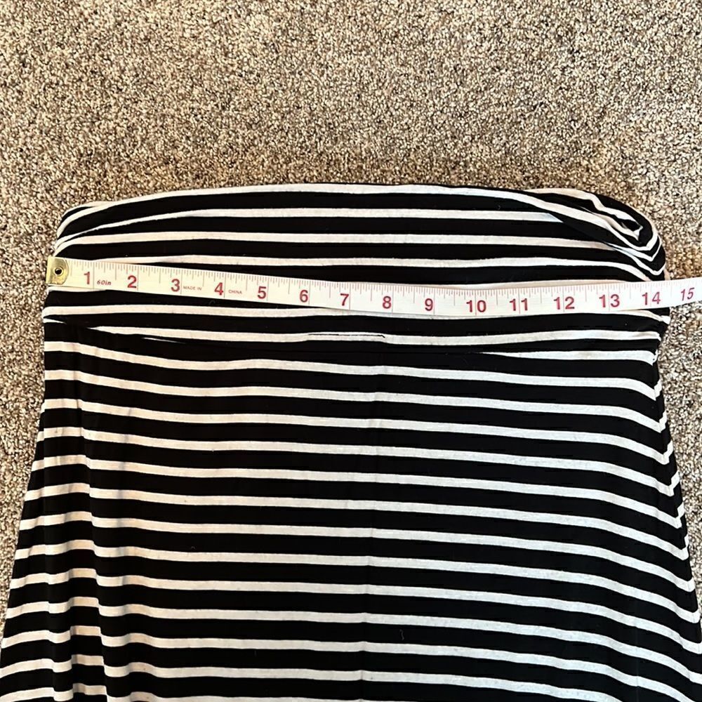 J.Crew navy and white stripe stretchy maxi skirt size XS - Picture 8 of 8
